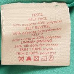 Pre Owned Roksanda Blue Two-Toned Crepe Cape Sleeve Midi Dress M 