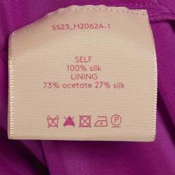 Pre Owned  Roksanda Pink Silk Asymmetric Drape Orien Gown S 