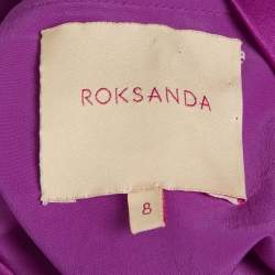 Pre Owned  Roksanda Pink Silk Asymmetric Drape Orien Gown S 