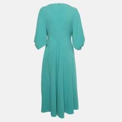 Pre Owned Roksanda Green Crepe Leticia Midi Dress M