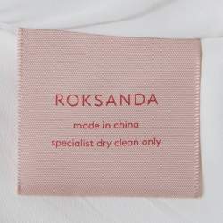 Pre Owned Roksanda Ivory Silk Draped Back Detail Oriana Maxi Dress M