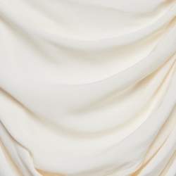 Pre Owned Roksanda Ivory Silk Draped Back Detail Oriana Maxi Dress M