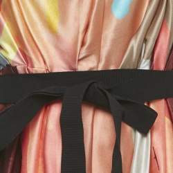 Pre Owned Roksanda Multicolor Silk Tie-up Neck Detail Aldona Midi Dress S