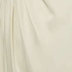 Pre Owned Roksanda Ivory Printed Silk Gathered Sleeve Lilee Maxi Dress M