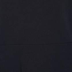 مملوكة مسبقًا Roksanda Ilincic Navy Blue Stretch Cady Hadari Bell Sleeve Midi Dress M