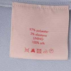 مملوكة مسبقًا Roksanda Ilincic Navy Blue Stretch Cady Hadari Bell Sleeve Midi Dress M