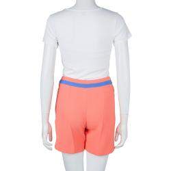 Pre Owned Roksanda Ilincic Neon Orange Wool Shorts S