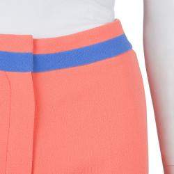 Pre Owned Roksanda Ilincic Neon Orange Wool Shorts S