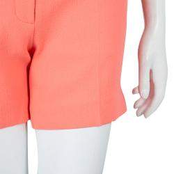 Pre Owned Roksanda Ilincic Neon Orange Wool Shorts S