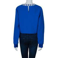مملوكة مسبقًا Roksanda Ilincic Blue Oversized Crop Top M
