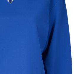 Pre Owned Roksanda Ilincic Blue Oversized Long Sleeve Crop Top M