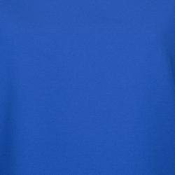Pre Owned Roksanda Ilincic Blue Oversized Long Sleeve Crop Top M