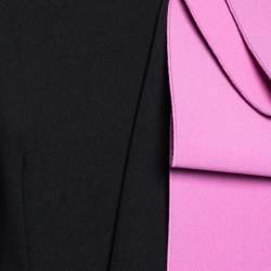 Pre Owned Roksanda Black and Pink Crepe Back Slit Detailed Sleeveless Dress M