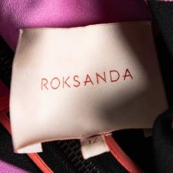 Pre Owned Roksanda Black and Pink Crepe Back Slit Detailed Sleeveless Dress M