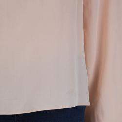 Pre Owned بلوزة روكساندا إلينسيك وردي فاتح وبرتقالي نيون M