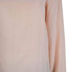 Pre Owned بلوزة روكساندا إلينسيك وردي فاتح وبرتقالي نيون M