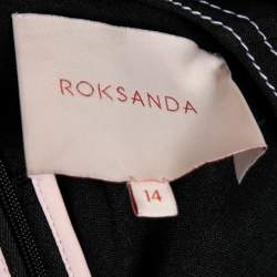 مملوكة مسبقًا بلوزة روكساندا إلينسيك كريب أسود بأكمام غير متساوية مقاس كبير - لارج