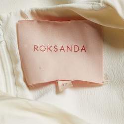 Pre Owned Roksanda Ilincic Ivory Crepe Cut-Out Thurloe Draped Jumpsuit M