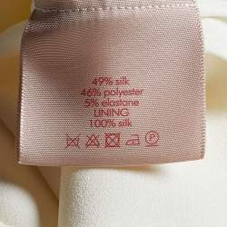 Pre Owned Roksanda Ilincic Ivory Crepe Cut-Out Thurloe Draped Jumpsuit M