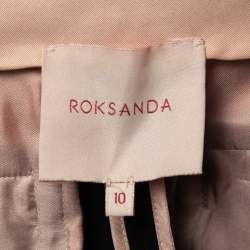 Roksanda Black Wool Side Stripe Wide-Leg Pants M
