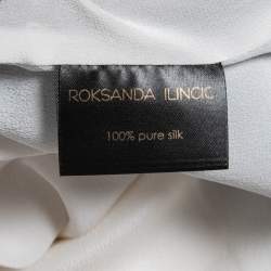 Roksanda Ilincic Navy Blue Colorblock Silk Maxi Skirt L