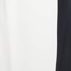 Roksanda Ilincic Navy Blue Colorblock Silk Maxi Skirt L