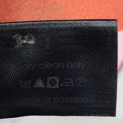 Pre Owned Roksanda Ilincic Red Floral printed Silk Sleeveless Peplum Top S