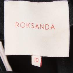Roksanda Ilincic Black Silk Contrast Trimmed Pant Top Set M
