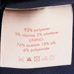 Pre Owned Roksanda Navy Blue Crepe Shift Dress L