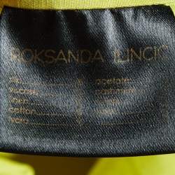 Pre Owned Roksanda Ilincic Yellow Cotton & Silk Draped Maxi Skirt M