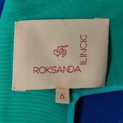 Pre Owned Roksanda Ilincic Blue Crepe Bell Sleeve Midi Dress S