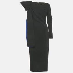 Pre Owned Roksanda Black Crepe Margarida Midi Dress M