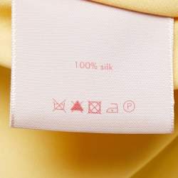 Roksanda Yellow Silk Full Sleeve Ruffle Detailed Blouse M