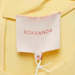 Roksanda Yellow Silk Full Sleeve Ruffle Detailed Blouse M