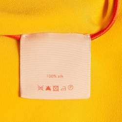 Pre Owned Roksanda Yellow Silk Ruffled Midi Dress M