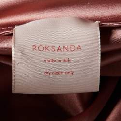 Roksanda Pink Silk Satin Midi Skirt L