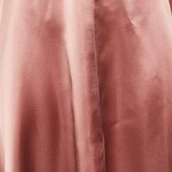 Roksanda Pink Silk Satin Midi Skirt L