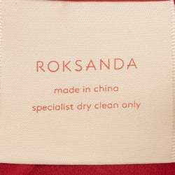Pre Owned Roksanda Red Satin Silk Maxi Dress M