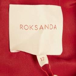 Pre Owned Roksanda Red Satin Silk Maxi Dress M