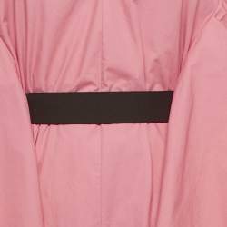 Pre Owned Roksanda Pink Poplin Ruffled Mini Dress M