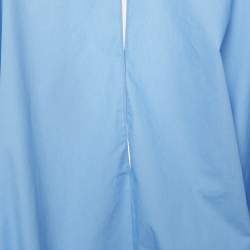 Pre Owned Roksanda Blue Poplin Ruffled Midi Dress M