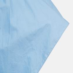 Pre Owned Roksanda Blue Poplin Ruffled Midi Dress M