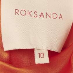 Pre Owned Roksanda Multicolor Satin Paneled Midi Dress M