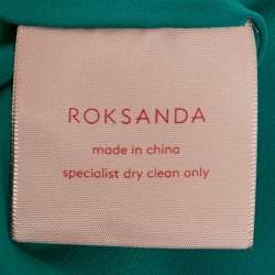 Pre Owned Roksanda Blue Crepe Ruffled Midi Dress M