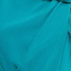 Pre Owned Roksanda Blue Crepe Ruffled Midi Dress M