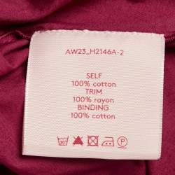 Pre Owned Roksanda Burgundy Cotton Gathered Eifal Midi Dress M