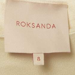 Pre Owned Roksanda Cream Satin Gathered Kleo Long Dress S