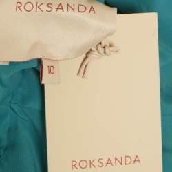 Pre Owned Roksanda Blue Satin Blue Flared Long Dress M
