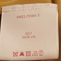 Pre Owned بنطال حريم ساتان مغسول أصفر من روكساندا مقاس متوسط