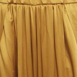 Pre Owned بنطال حريم ساتان مغسول أصفر من روكساندا مقاس متوسط